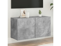Vidaxl Móvel De Parede Para Tv 80x30x41 Cm Cinzento Cimento
