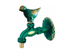 Grifo De Jardim Pássaro Rústico Cor Verde Faucet Fontaine Decorativo