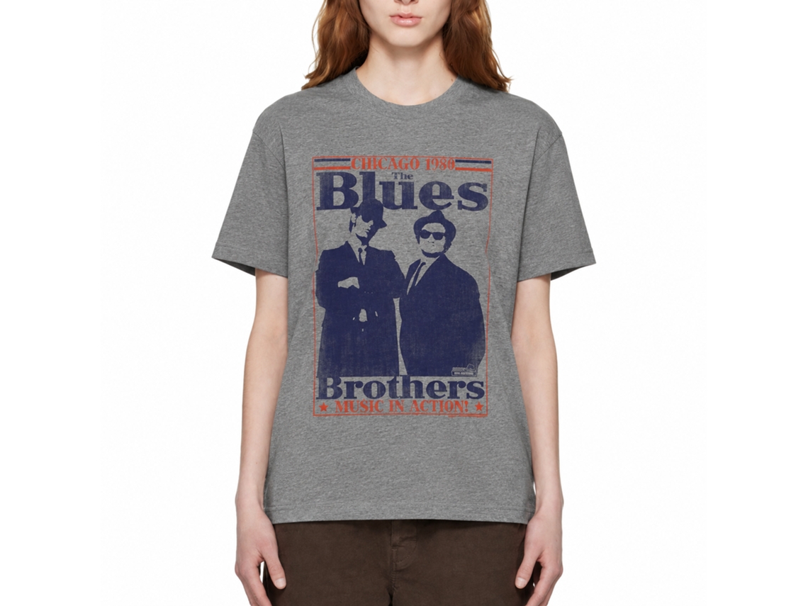 Rockinstone The Blues Brothers Movie World Class Heather Graphite Adult T-shirt Size:xl