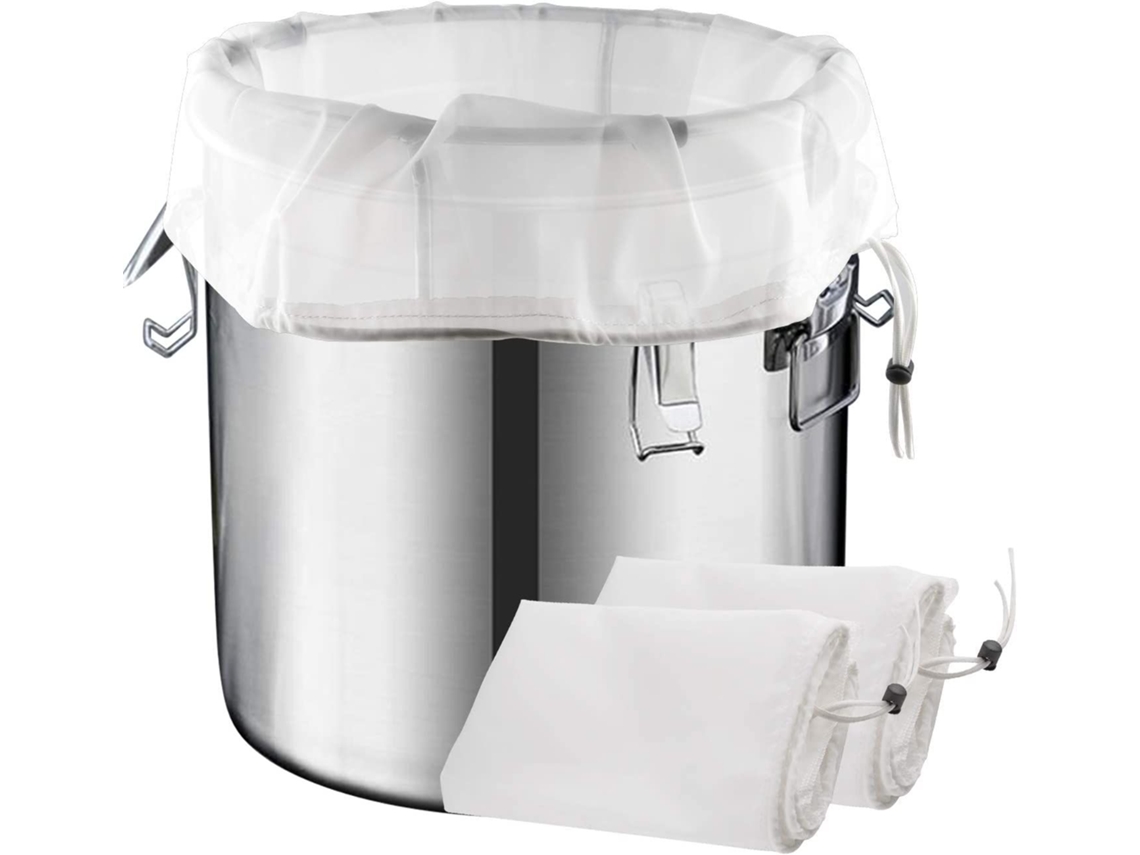 Conjunto De 3 Sacos Reutilizáveis ​​para Fermentação, 66 Cm X 56 Cm, Com Cordão, Filtro 250 Mícrons, Ideais Para A Produção Vinho.