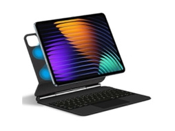 Compatível Com Xiaomi Pad 7: Teclado Bluetooth Magnético Flutuante + Capa De Couro Para Tablet
