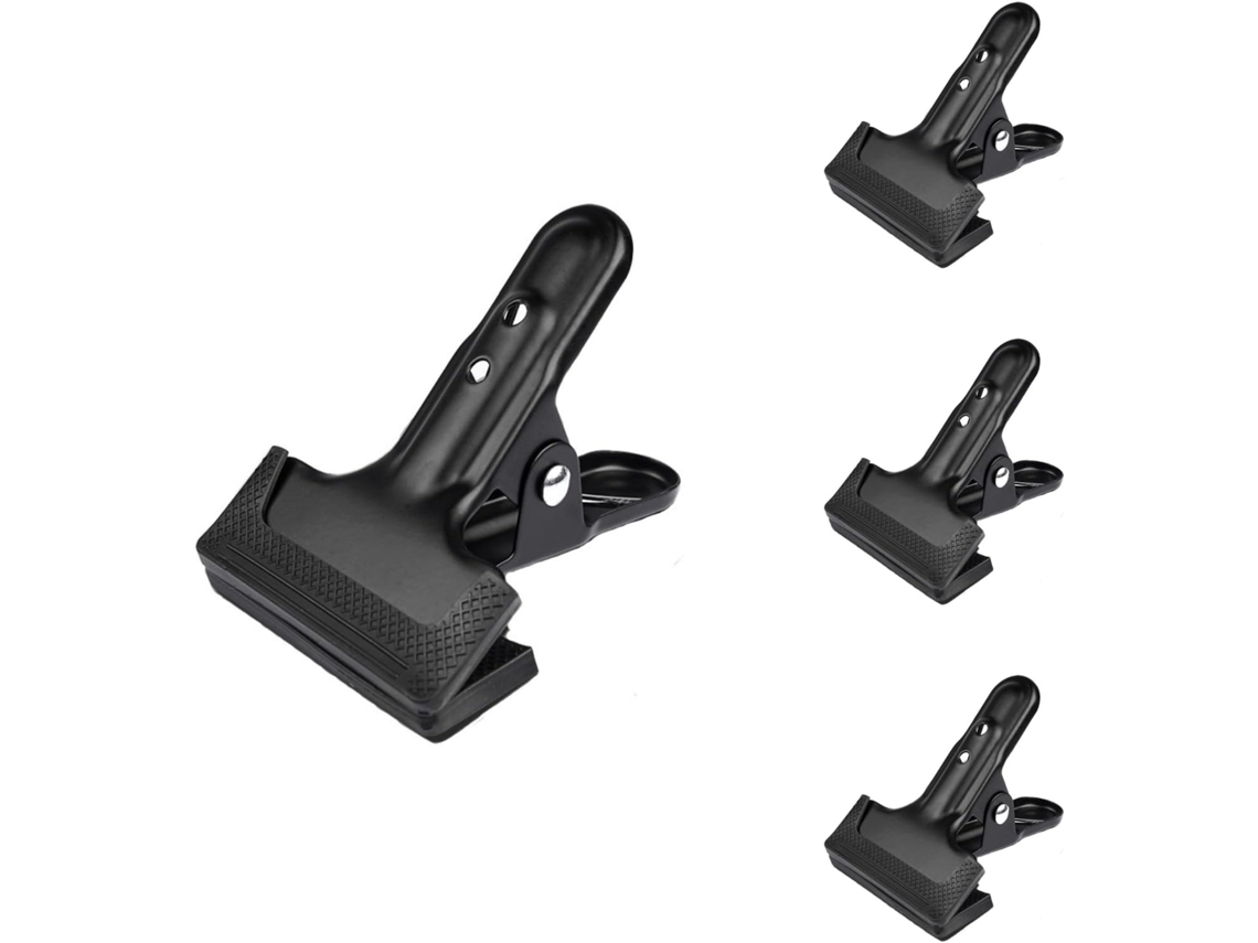 Clips Metálicos À Prova Ferrugem, Conjunto de 4 Clipes Resistentes com Almofadas Antirisco, Metal Mola Grampo Com