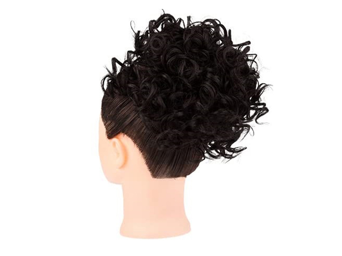 Extensiones De Cabelo Sintético Para Coleta Cacheada E Rabo De Cavalo Desordenado Para Mulheres