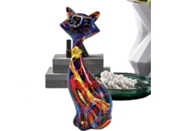 Estátua De Mesa De Animal | Estatueta De Resina Em Forma De Casinha De Gato, Presente Moderno Para E Gokoco