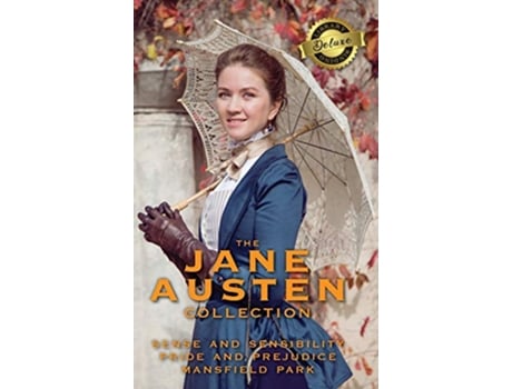 Livro The Jane Austen Collection Sense and Sensibility Pride and Prejudice and Mansfield Park Deluxe Library Edition de Jane Austen (Inglês)