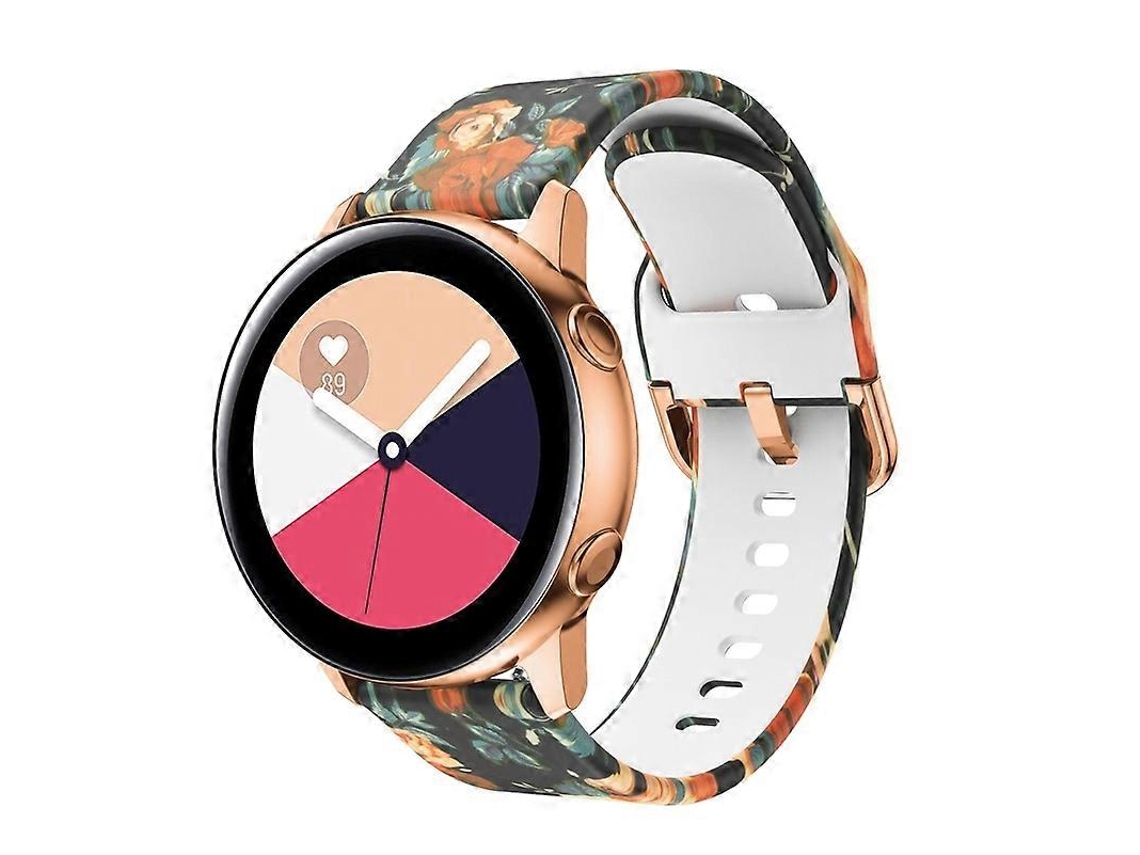 Pulseira De Silicone Com Estampa De Pata Branca Para Samsung Galaxy Watch 42mm