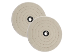 2 Unidades de Discos Polimento Espirais Algodão 180 Mm com Furo para Eixo Ferramentas Esmerilhadeira Bancada BRILVIBERA