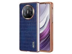 Capa De Celular Azns Com Moldura Galvanizada E Textura De Crocodilo Com Cobertura Total Para Huawei Mate X3/x5