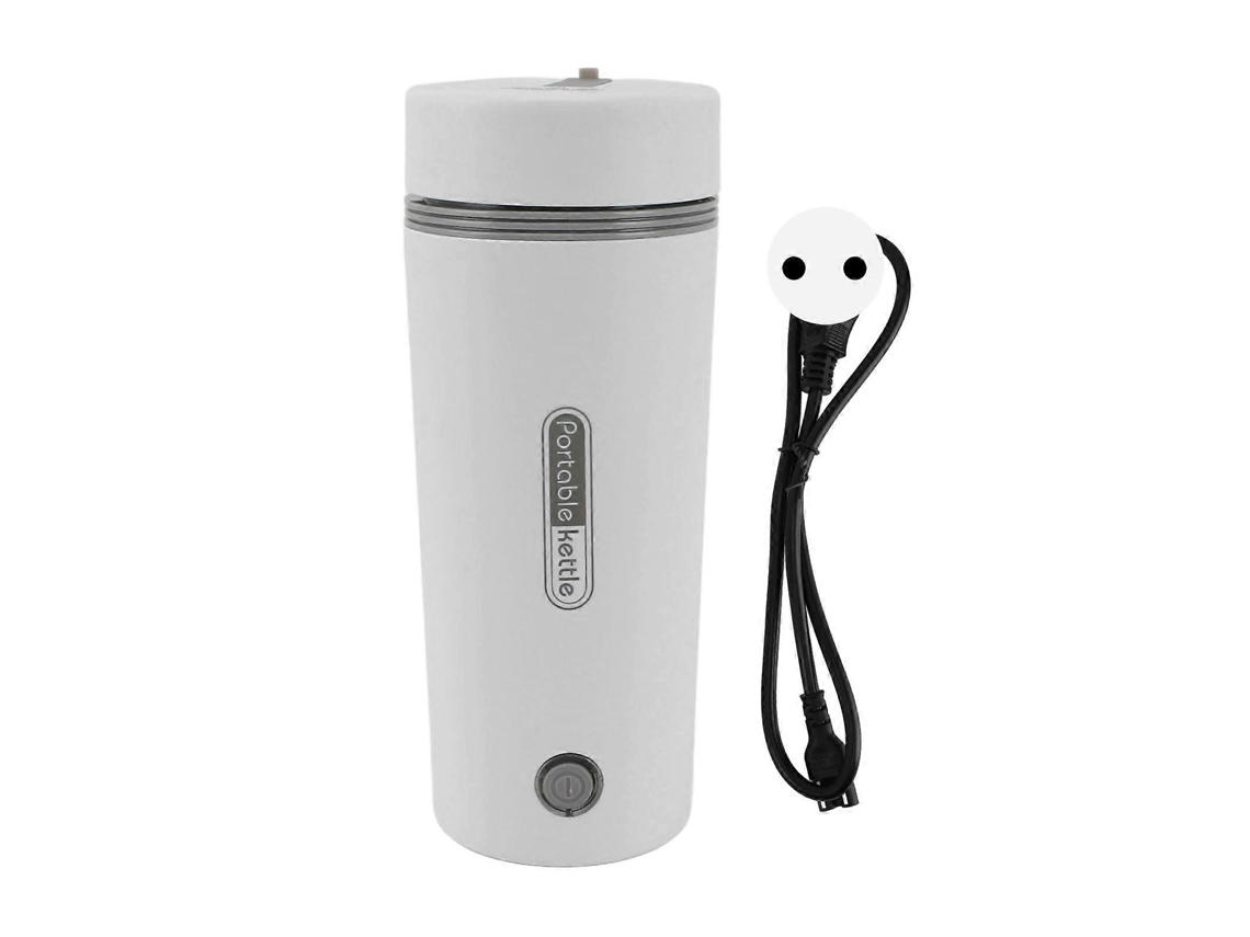 Chaleira elétrica de viagem Slowmoose 300W 350ml em aço inoxidável, mini chaleira portátil autoisolante para café e chá, branca, tomada UE 220V 50Hz
