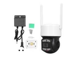 Câmera de Vigilância Wifi Outdoor 1080p com Rastreamento Automático Visão Noturna Colorida Ip66 Intercom Bidirecional YURU