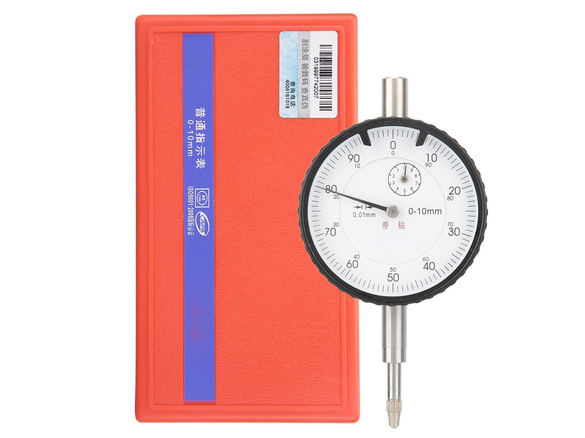 Indicador Dial 0 10mm/0.01mm Alta Precisão Liga De Alumínio