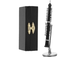 Miniatura Metal Vinil Preto Decoração Criativa Aparência Requintada Aleatória Escritório Quarto Oboé Cor Casa GOKOCO