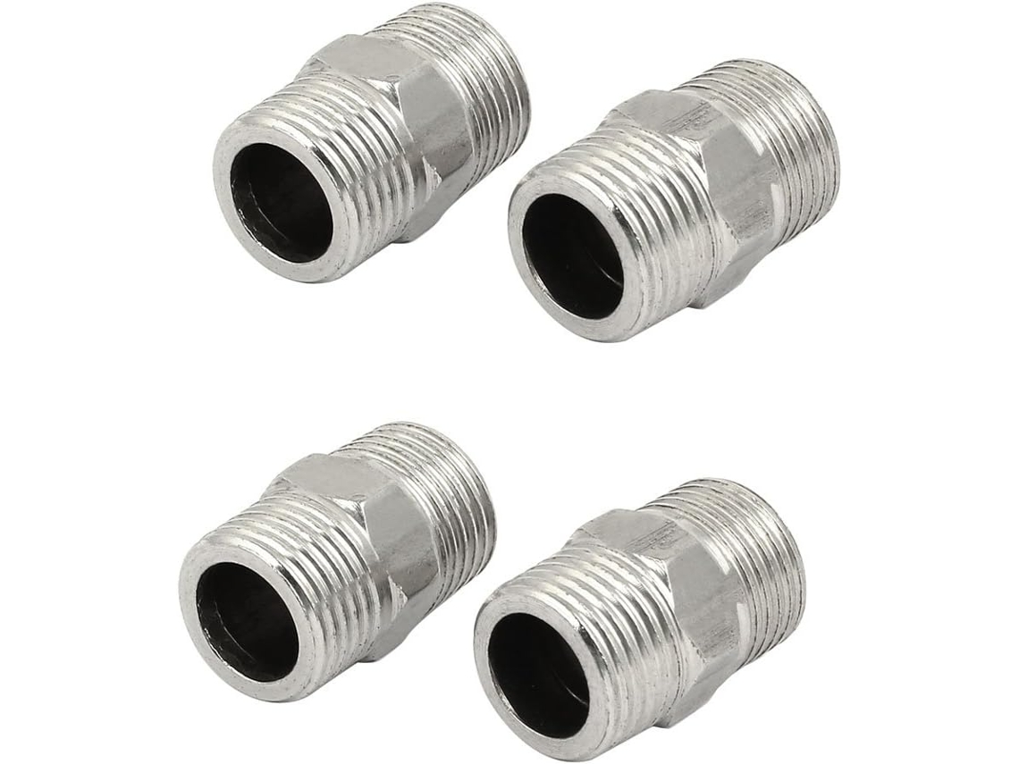 Conjunto de 4 Niples Hexagonais de Aço Inoxidável 201 com Rosca Macho 1/2bsp CHABERLU