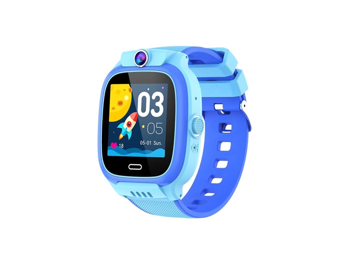 (azul) Relógio Inteligente Infantil Com Funções De Posicionamento Gps E Comunicação 4g.