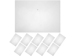 Pacote com 10 Amosfun Pastas Transparentes de Pp Fecho Pressão, 10, Organizador Arquivos Prático para Escritór