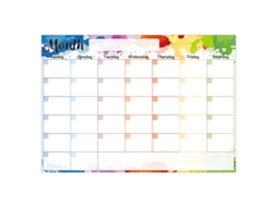 Quadro Branco Magnético Flexível para Geladeira, Planejador Mensal/ Semanal e Calendário BRILVIBERA