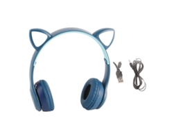 Fones de ouvido Bluetooth com orelhas de gato e cinta luminosa EOOCOO