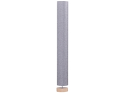 Candeeiro de Pé Tecido de Linho Sintético, Madeira de Pinho, Metal Cor Cinzento 15x15x120 cm Homcom