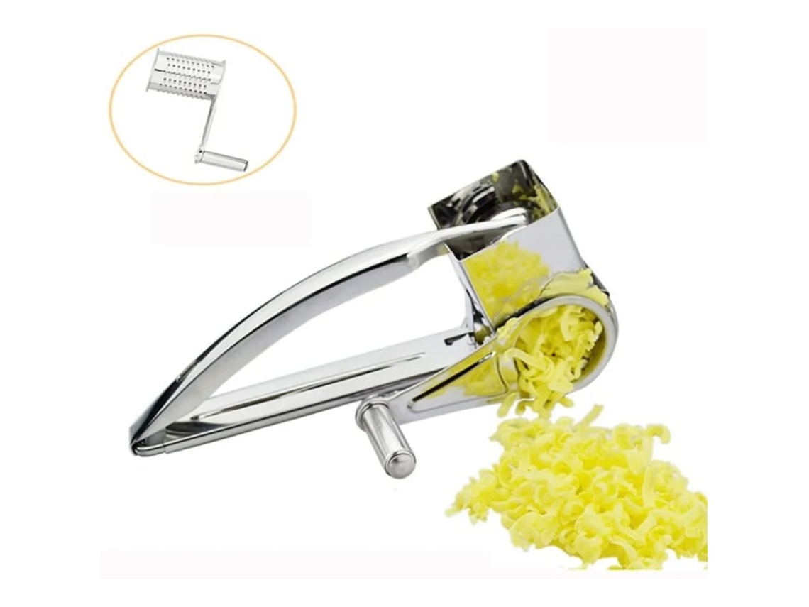 Ralador De Queijo Parmesão Caca, Moedor Parmesão, Fatiador Com Manivela, Aço Inoxidável, Próprio Para Lava Louças Aquaforge