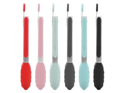 Pinça Bbq Silicone Inox Cinza DUREFORWARD