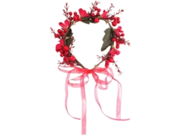 Tiara De Noiva Com Flores Artificiais E Frutinhas Vermelhas - Leve E Confortável