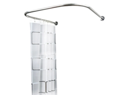 Varão Para Cortina De Chuveiro, Aço Inoxidável, Design Em U, Suporta 20kg, Instalação Fácil, Materiais Duráveis