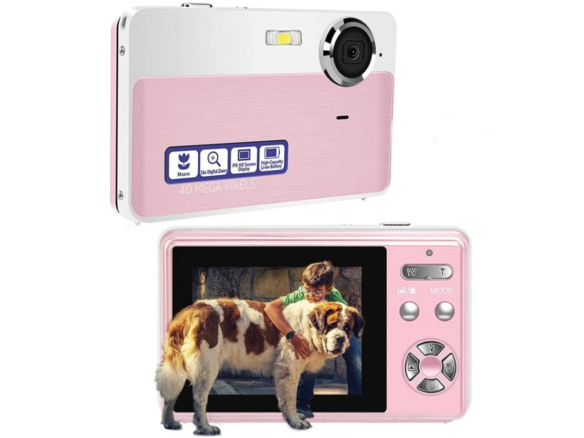 (rosa - Padrão) Tela Ips De 2,4 Polegadas, Câmera Digital De 40 Megapixels
