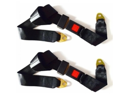 Pacote Com 2 Cintos De Segurança Universais Ajustáveis ​​de 2 Pontos, Cinto De Segurança Simples Ou Duplo Preto Nostalgia88