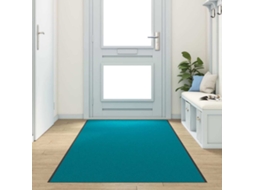Vidaxl Tapete De Entrada Ciano E Preto 120 X 400 Cm Poliamida E Pvc