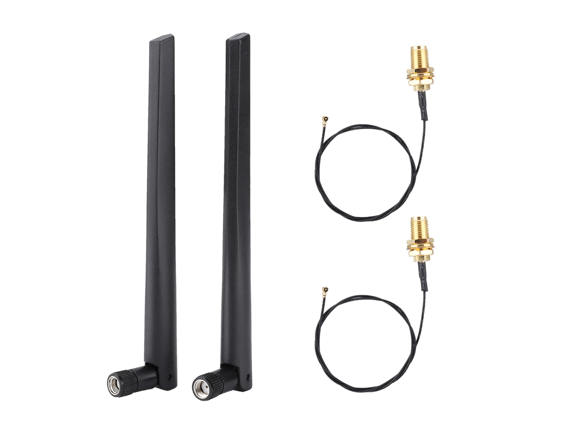 2pcs Cabo De Rede Sem Fio M.2/ngff E Antena 2x5dbi Para Intel 9560ngw/9260ac/7265ac