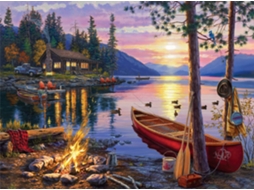 Canoe Lake - Quebra-cabeça De 1000 Peças Para Adultos - Quebra-cabeça Desafiador Perfeito Para Noites De Jogos (azul)