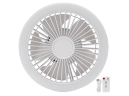 Vento Elétrico Inteligente Controle Remoto 3 Velocidades Branco