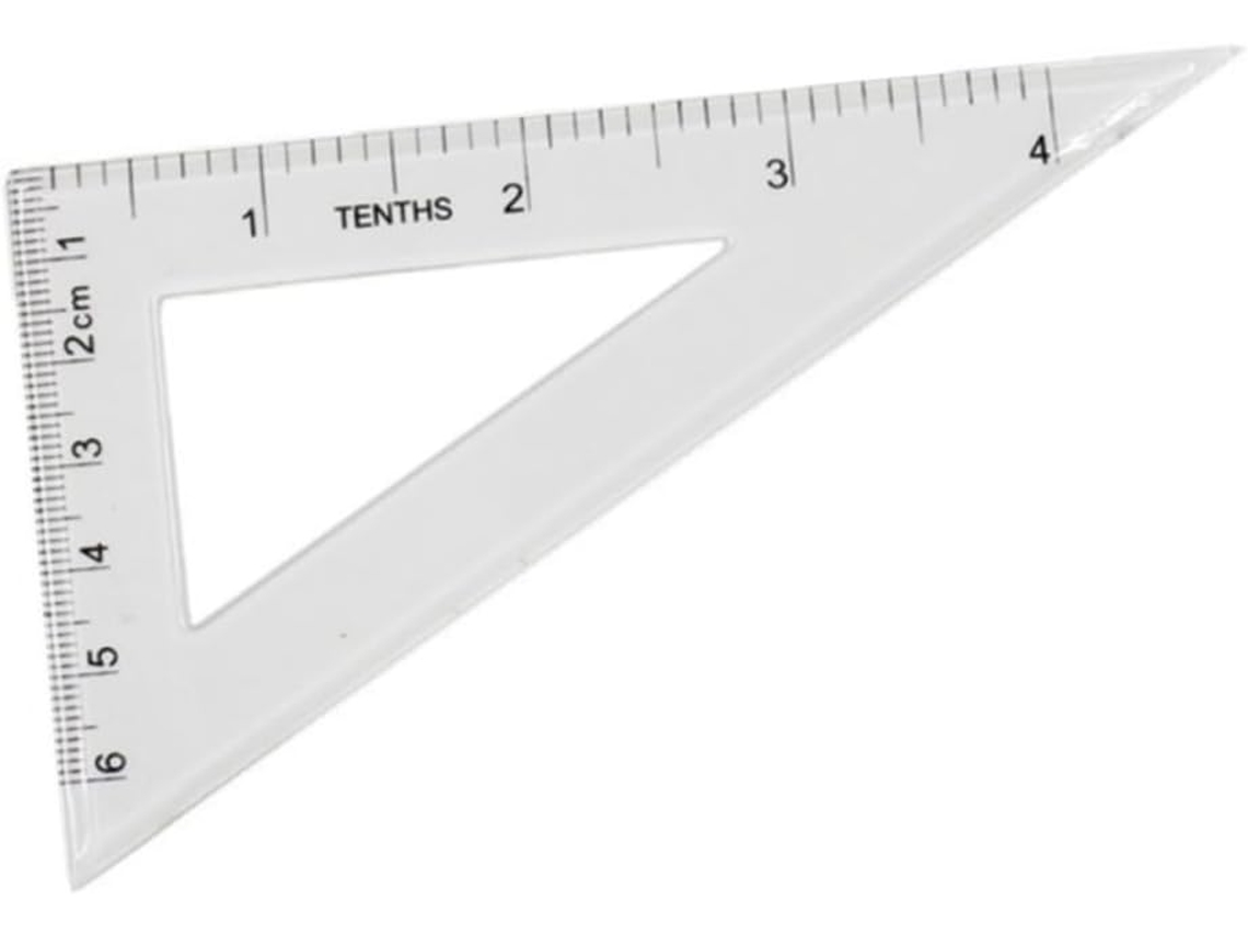 Conjunto De 4 Réguas Geométricas Transparentes Plástico Coheali, 15