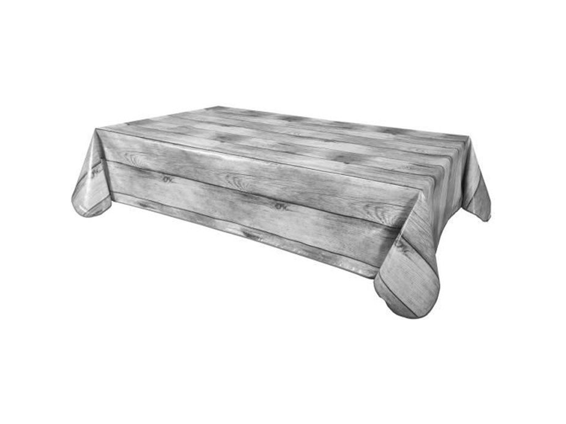 Toalha de Mesa CPM Retangular Oleado Planche Cinzento
