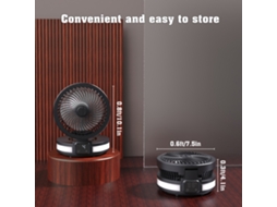 Ventilador Mesa Usb App Controle 4 Velocidades Lâmpada Aromaterapia