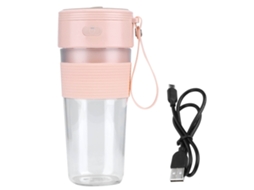 Laxiscreed Mini Espremedor Portátil Rosa Com 300ml, Extração Rápida De Suco, Recarregável Via Usb