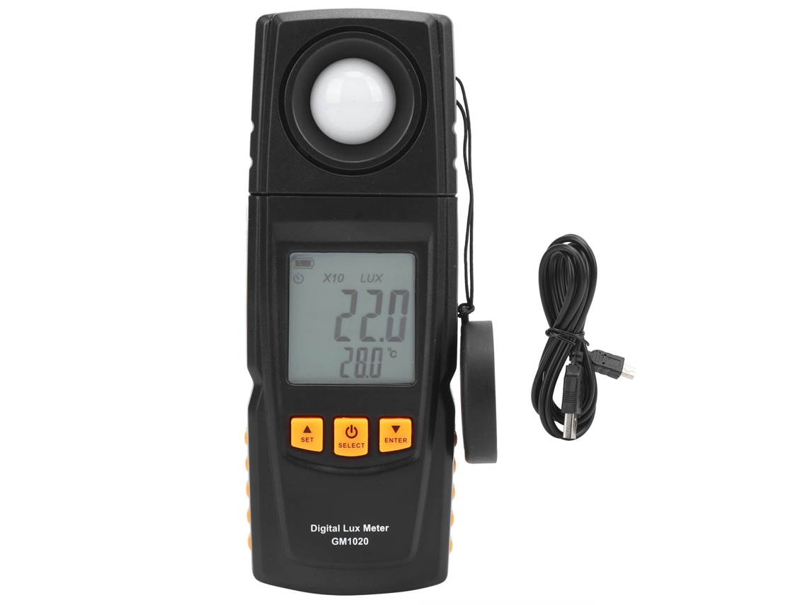 Meter De Iluminância Digital Gm1020 0-200000lx Luxômetro Tester De Luz