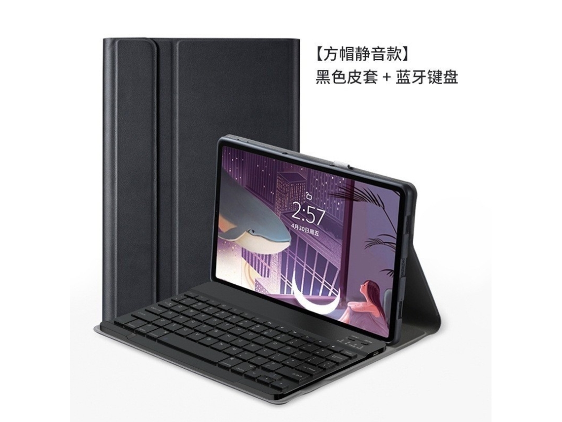 Capa Com Teclado Bluetooth Em Couro Compatível Com Ipad Pro 10.9/11", Magnética, Porta-cartão, Cor Preto