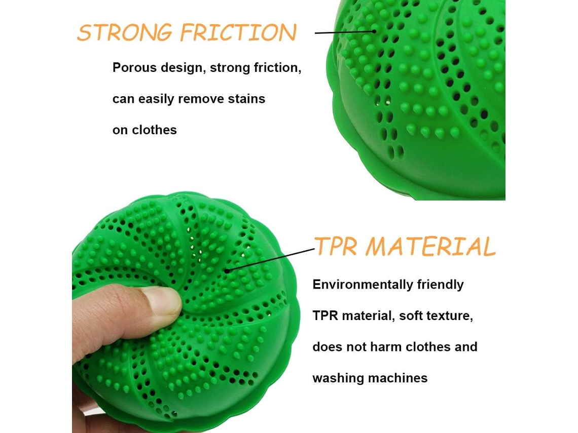 Kit de Limpeza de Sutiãs 3 Bolas de Nanotecnologia para Remoção de Manchas Acessórios para Piscina ZMDECQNA
