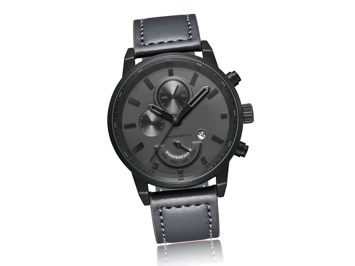 Relógio Masculino Curren de Quartzo Analógico com Calendário Pulseira Pu Resistente À Água 3atm