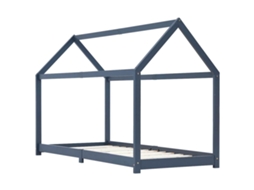 Estrutura de Cama para Crianças 90x200cm Pinho Maciço Cinzento MAISON EXCLUSIVE