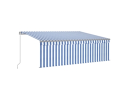 Retractable Awning, Retractable Awnings Vidaxl Azul Alumínio (4 X 3 M)