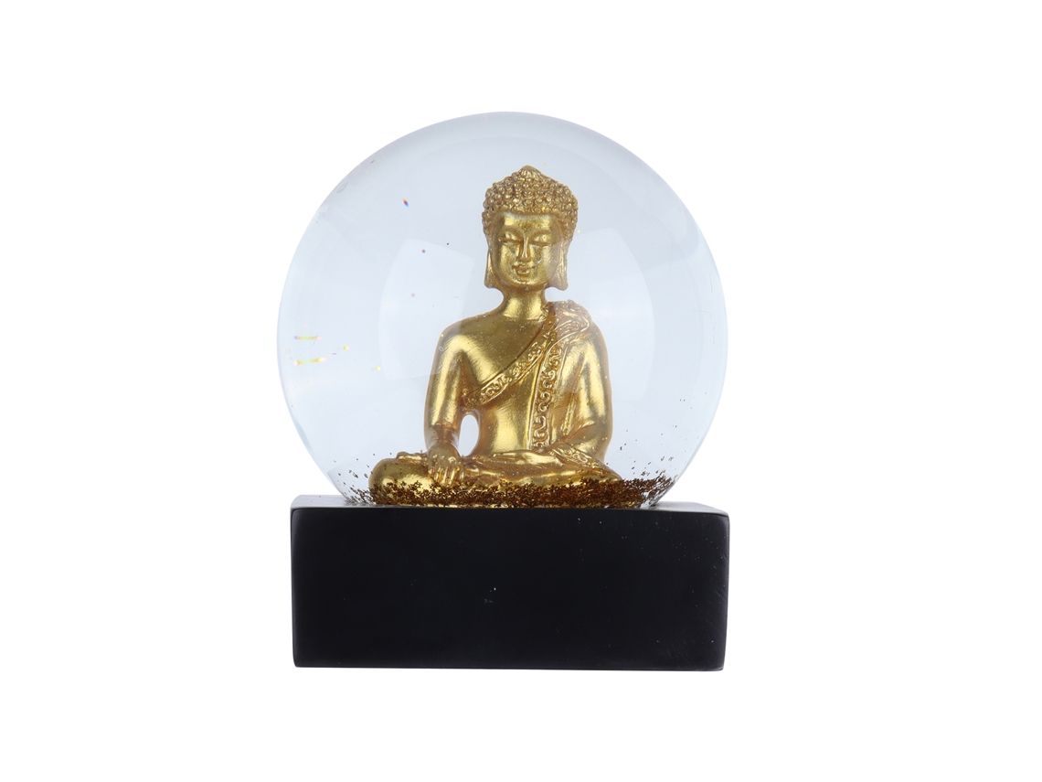 Estátua de Buda com bola de cristal decorativa | S/MARCA