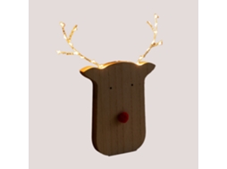 Figura Decorativa SKLUM com Luz LED Clerbi (Bege - 27x24.5x2.1 cm - MDF)