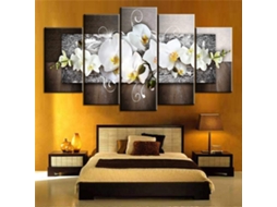 Conjunto De Quadros Decorativos Com Orquídeas Brancas, Design Moderno, Ideal Para Sala E Quarto, Decoração Elegante