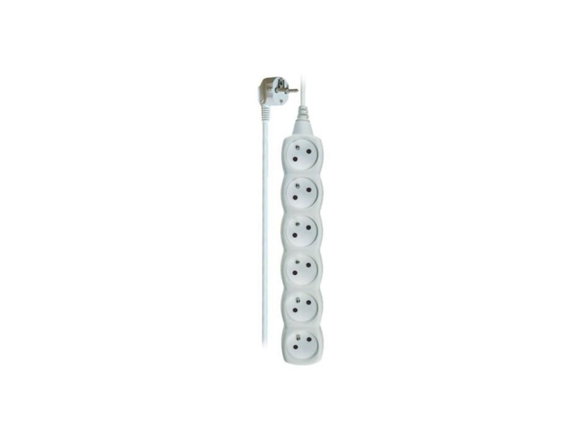 Disjuntor Externo Emos P0612 Ac 250 V 6 Tomadas França/bélgica
