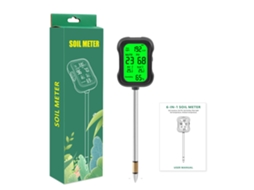 Analisador De Solo 6 Em 1: Mede A Fertilidade Do Solo, Ph, Umidade, Temperatura, Luminosidade E Ar (não Requer Pilhas).