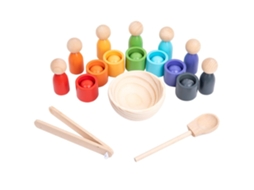 Brinquedo Montessori De Contagem De Bolas De Arco Íris Slowmoose