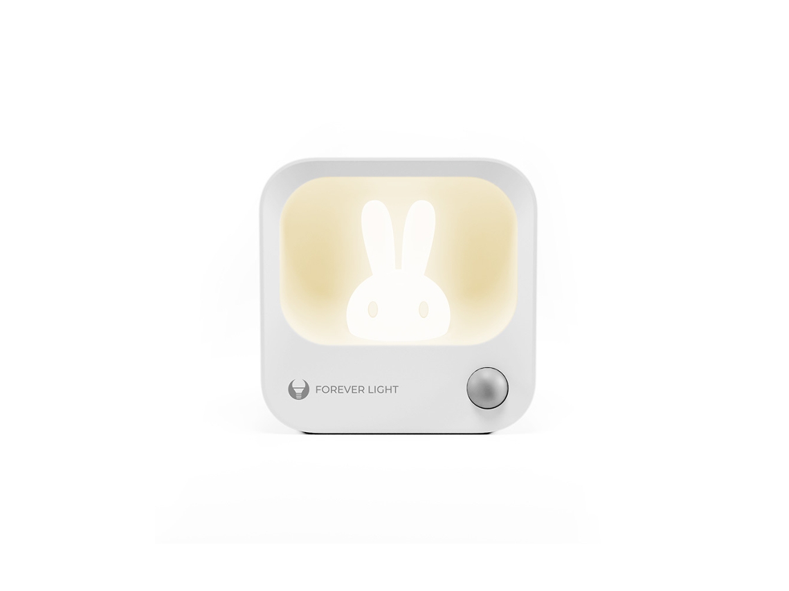 Luminária Noturna Led Rabbit Pure Flc, 10 Lea Pir Branca 500mah Forever Light BRILVIBERA