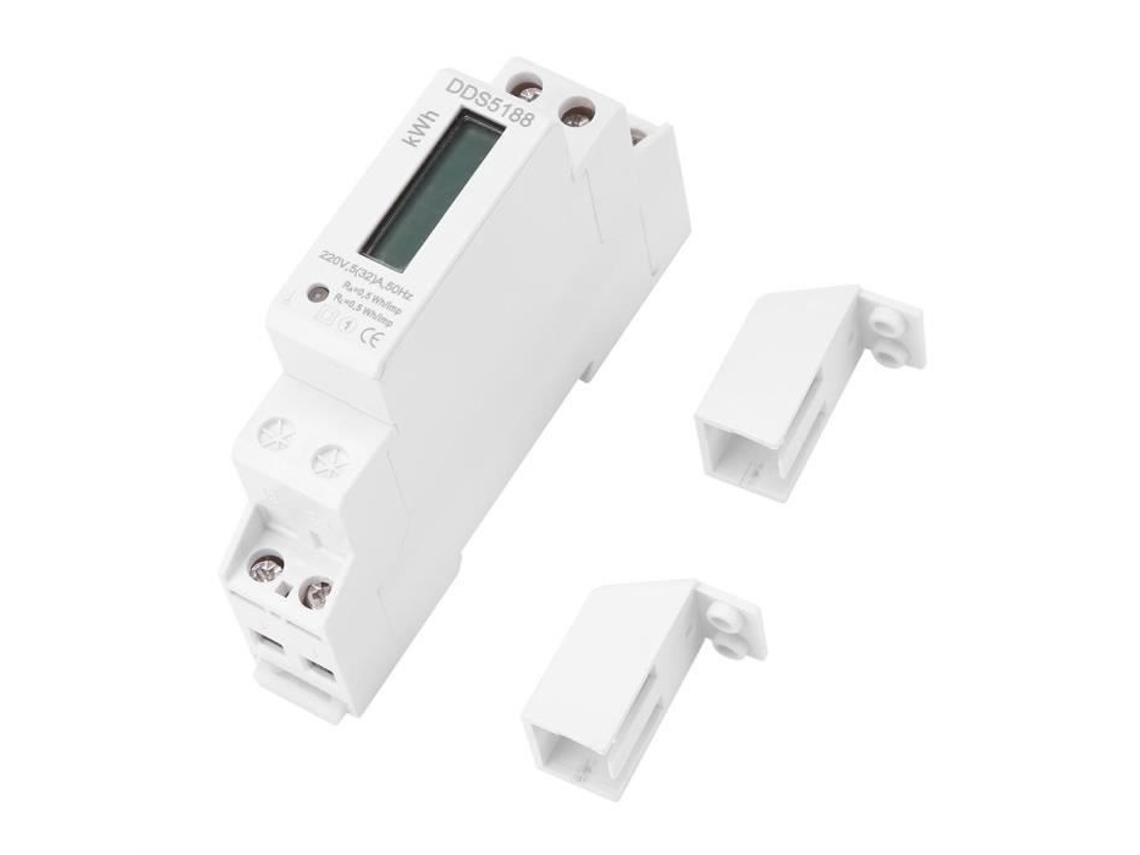 Medidor De Energia Elétrica Monofásico Nak Kwh 5-32a Para Trilho Din Com Display Digital Led 220v